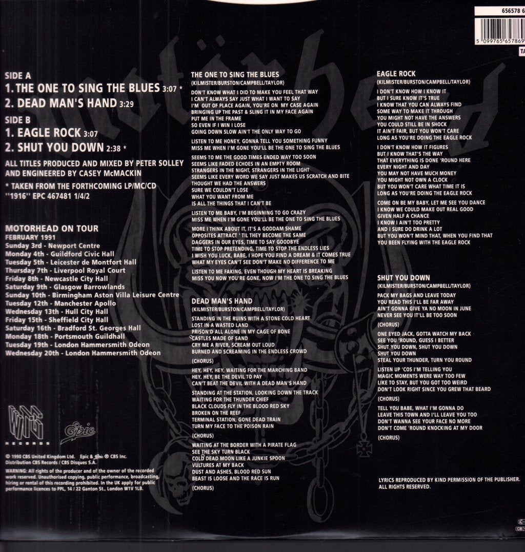 Motorhead - One To Sing The Blues - 12 Inch