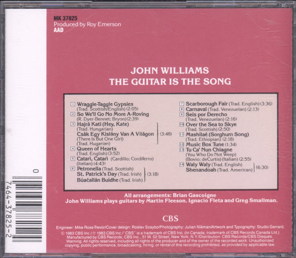 John Williams (Guitarist) - Guitar Is The Song - Cd
