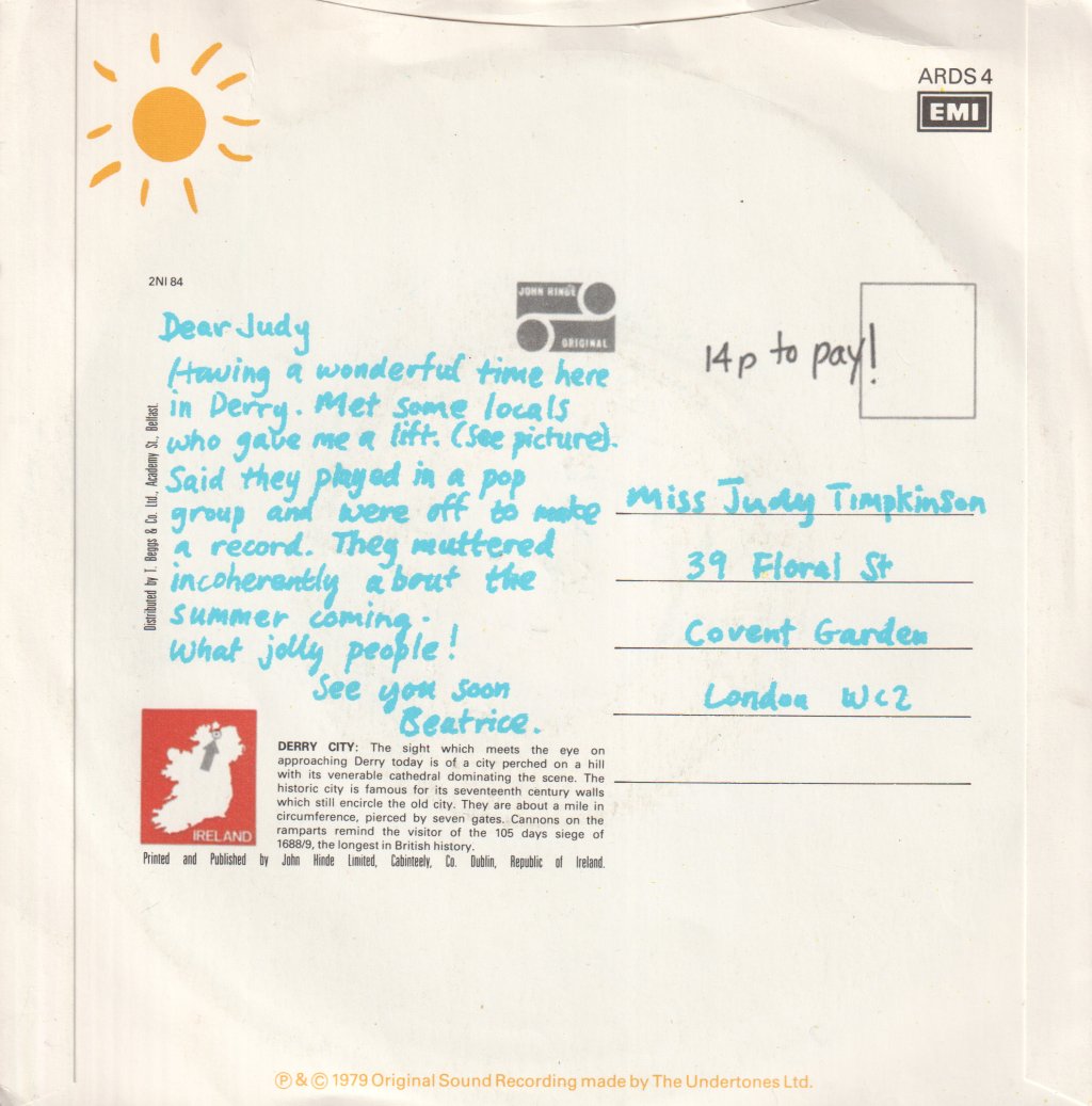 Undertones - Here Comes The Summer - 7 Inch