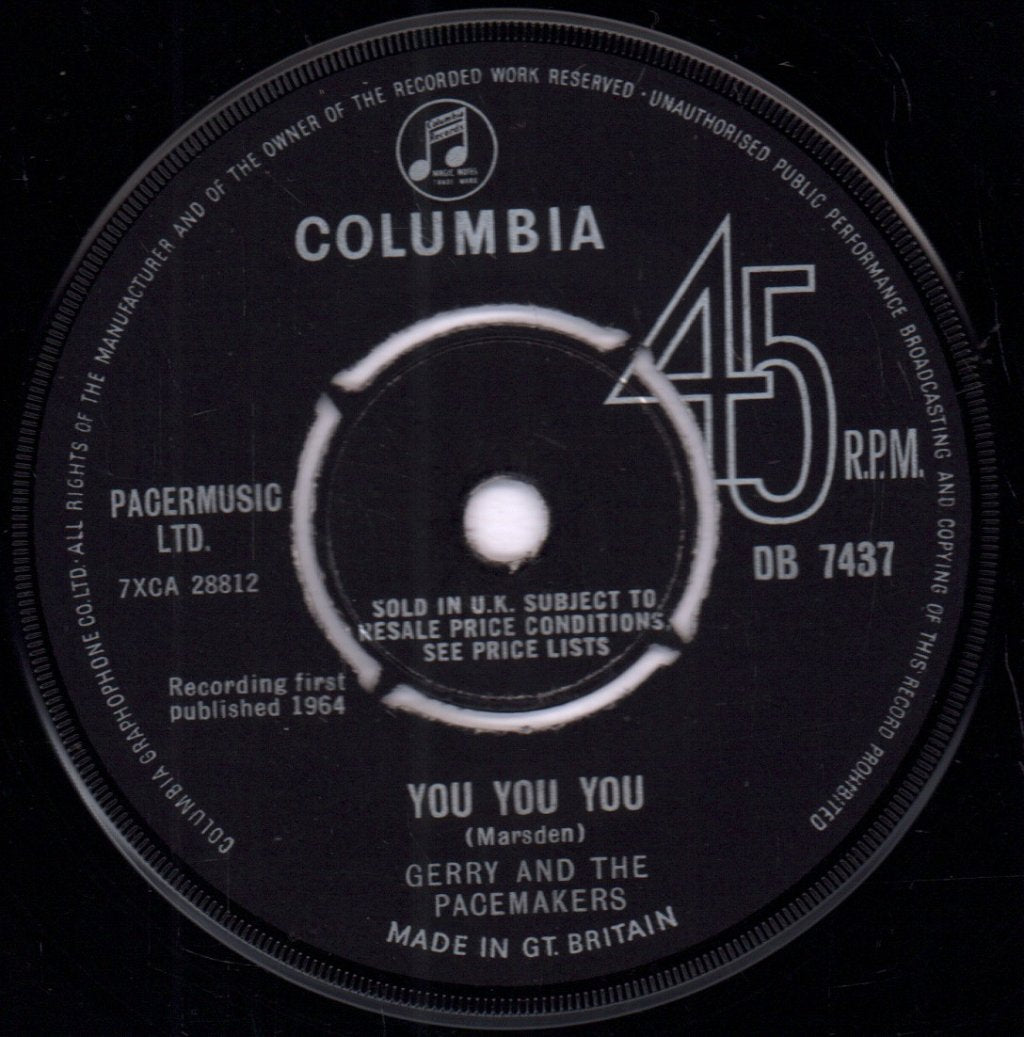 Gerry And The Pacemakers - Ferry Cross The Mersey - 7 Inch