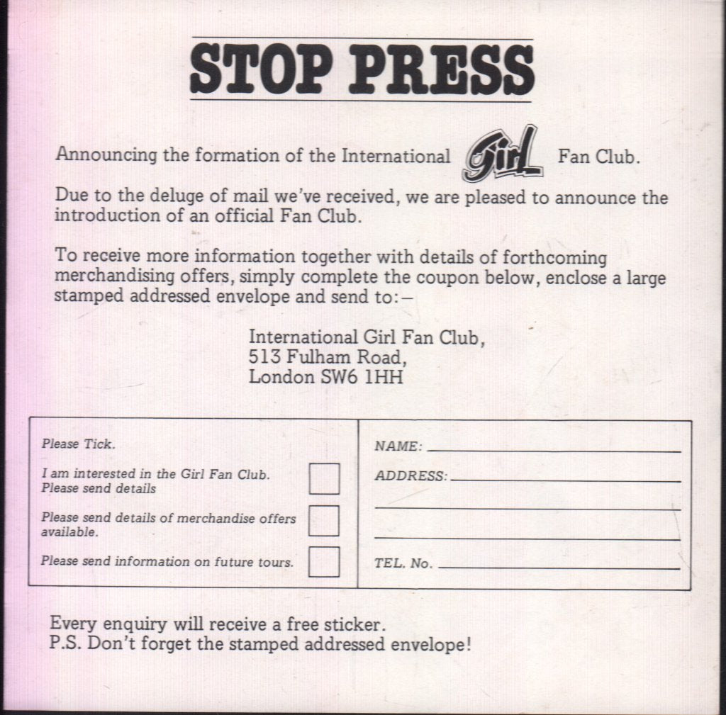 Girl - Hollywood Tease - 7 Inch