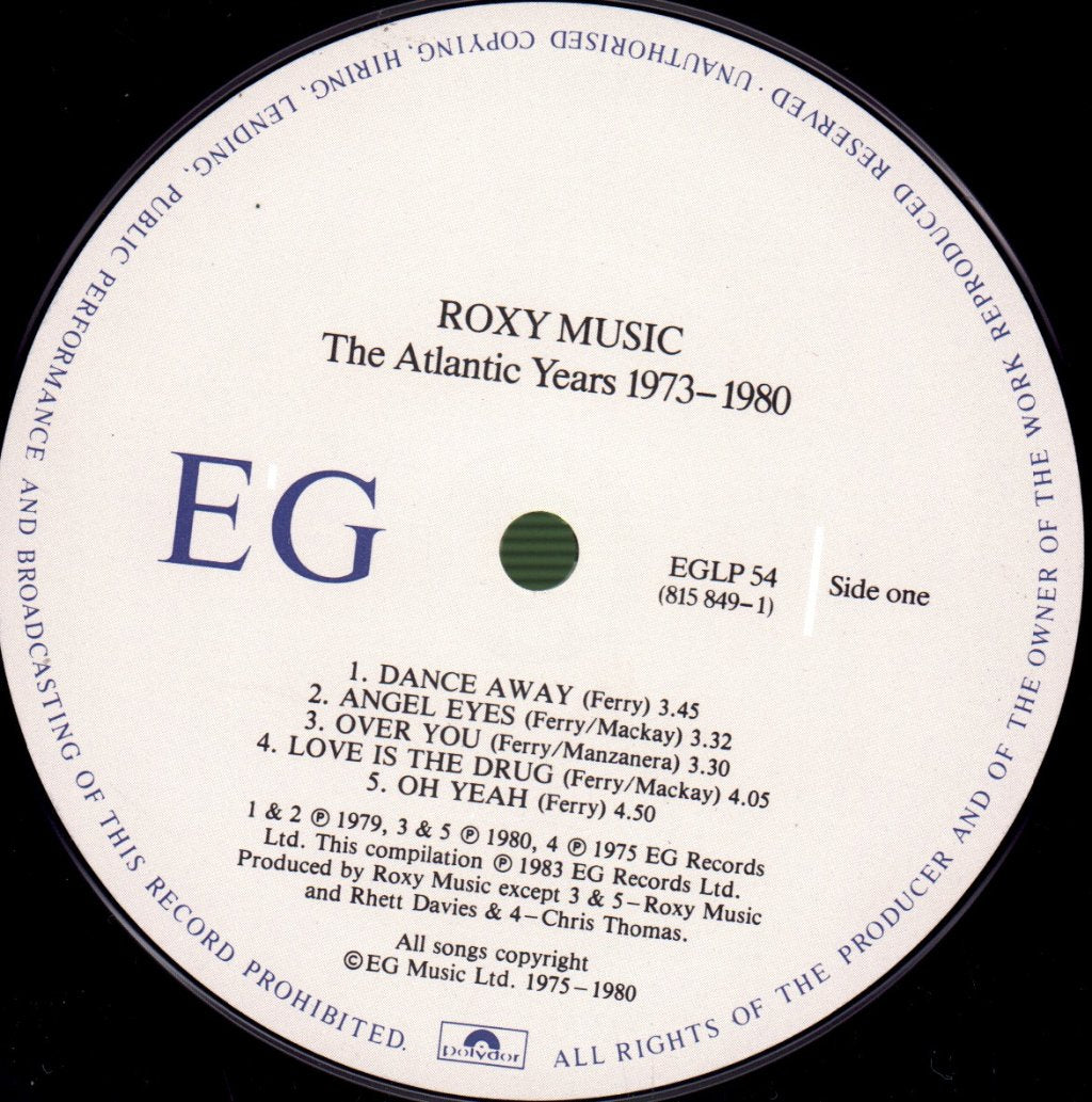 Roxy Music - Atlantic Years 1973-1980 - Lp