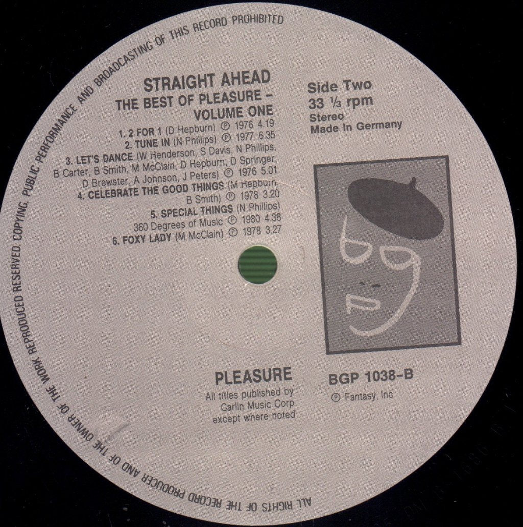 Pleasure - Straight Ahead [Best Of Volume 1] - Lp