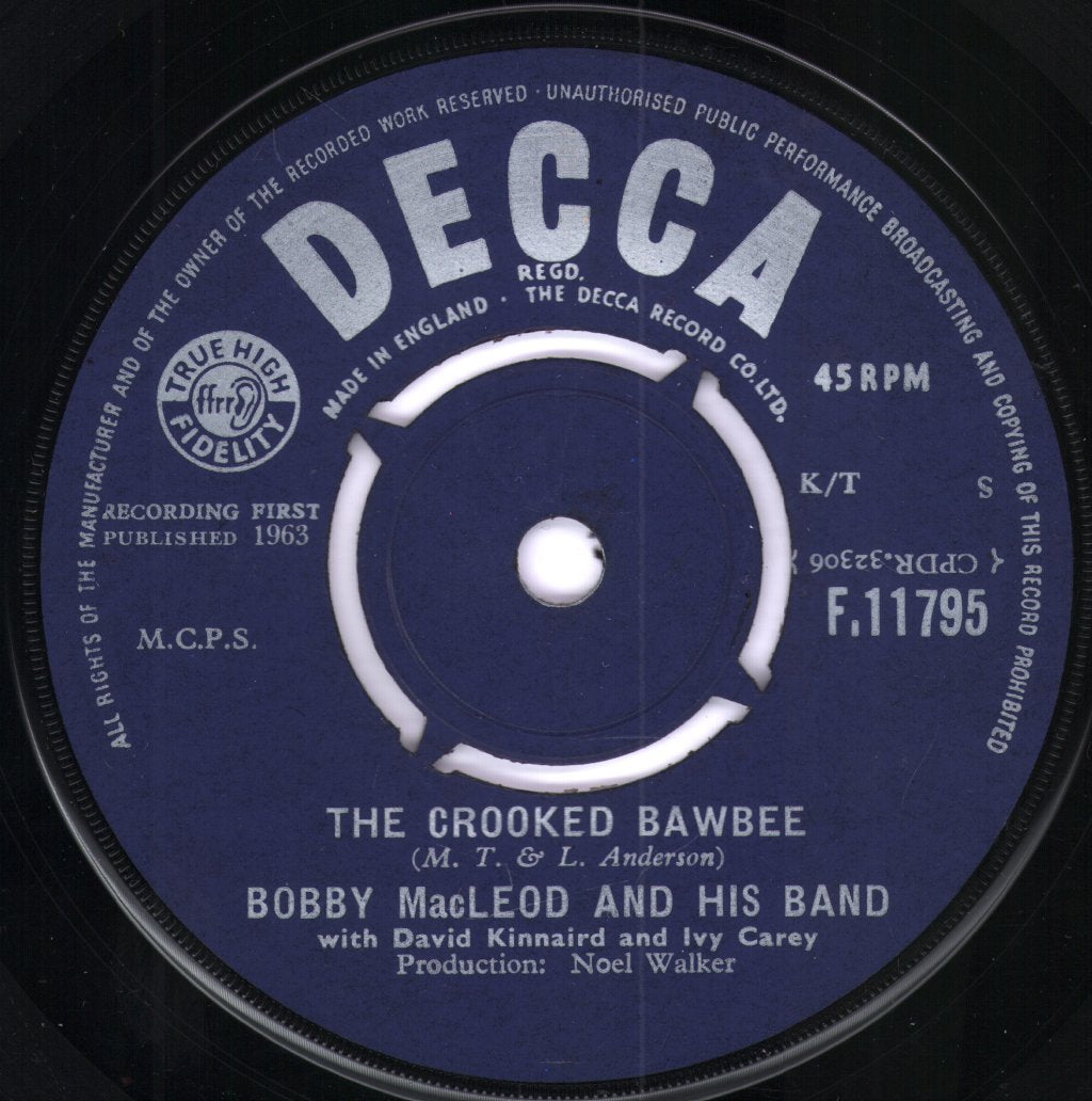 Bobby MacLeod And His Band - Crooked Bawbee - 7 Inch