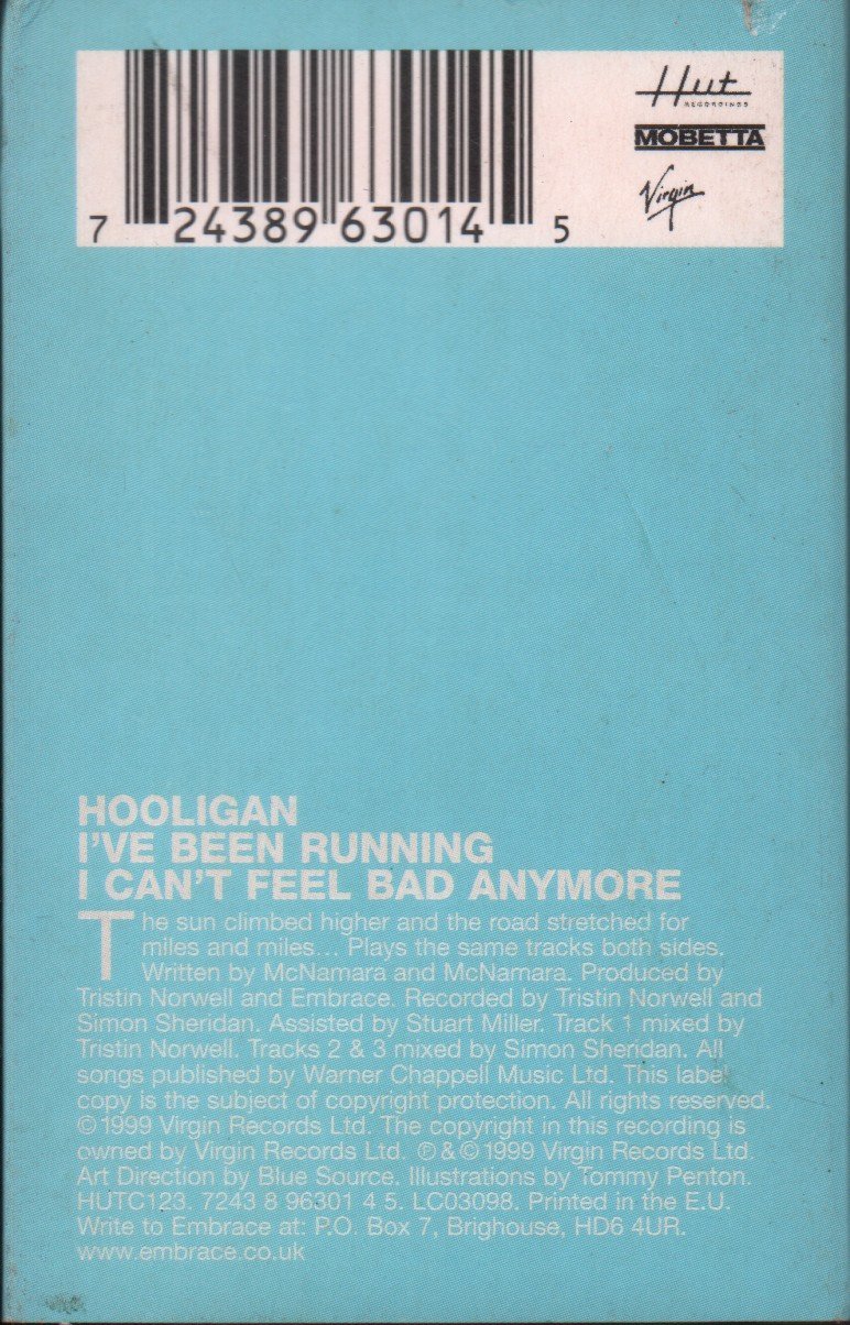 Embrace - Hooligan - Cassette