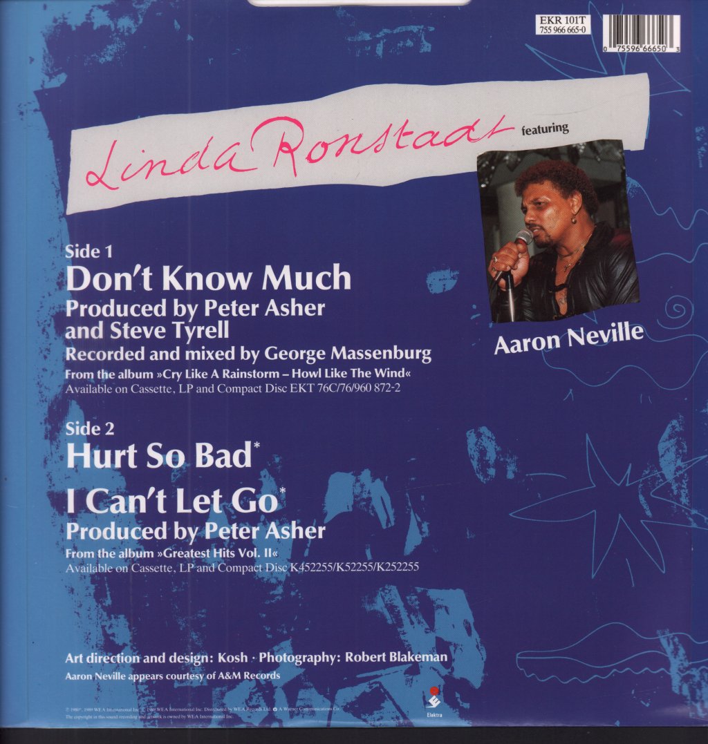 Linda Ronstadt Featuring Aaron Neville - Don't Know Much - 12 Inch
