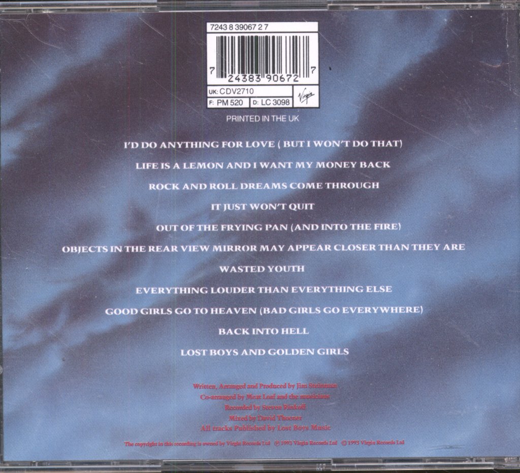 Meat Loaf - Bat Out Of Hell II: Back Into Hell - Cd