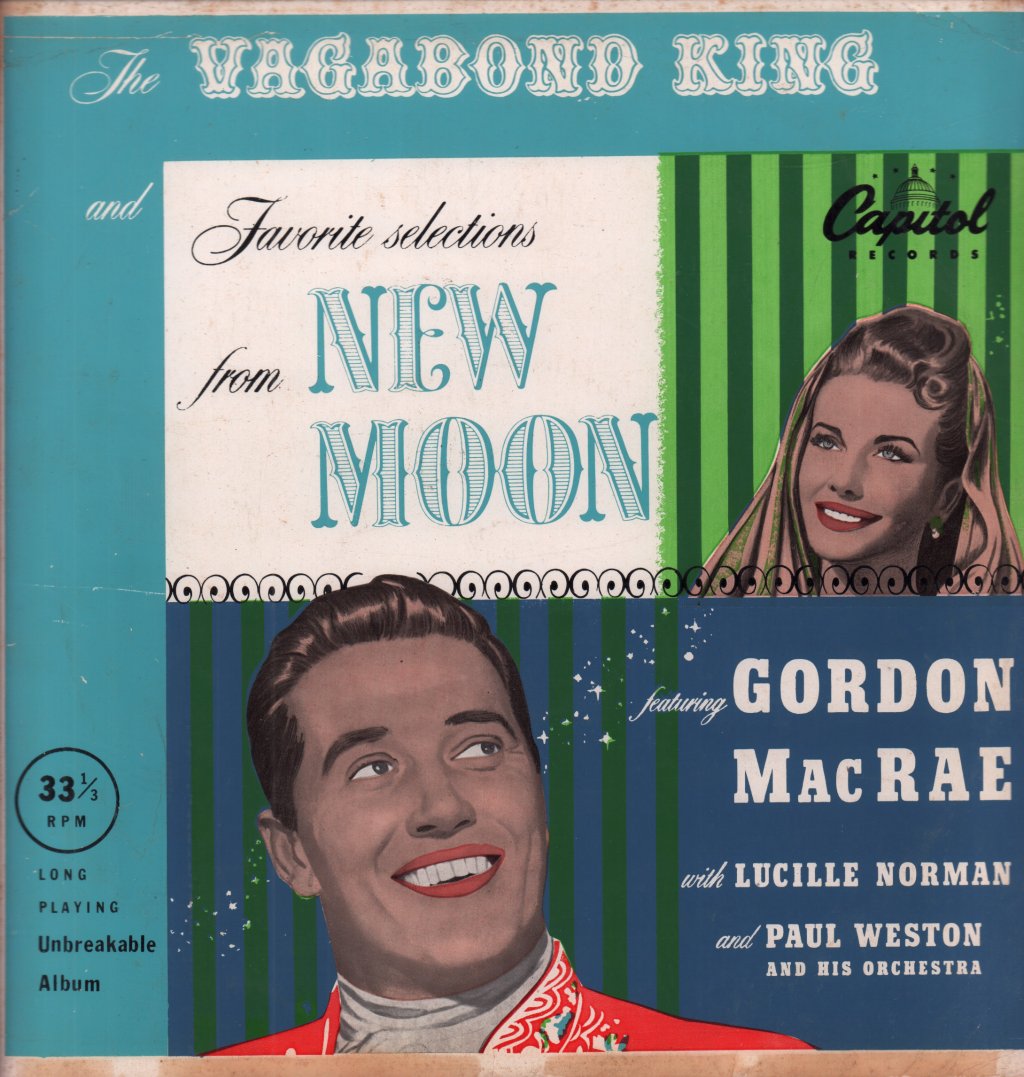 gordon macrae and lucille norman - Vagabond King And Favorite Selections From New Moon - Lp
