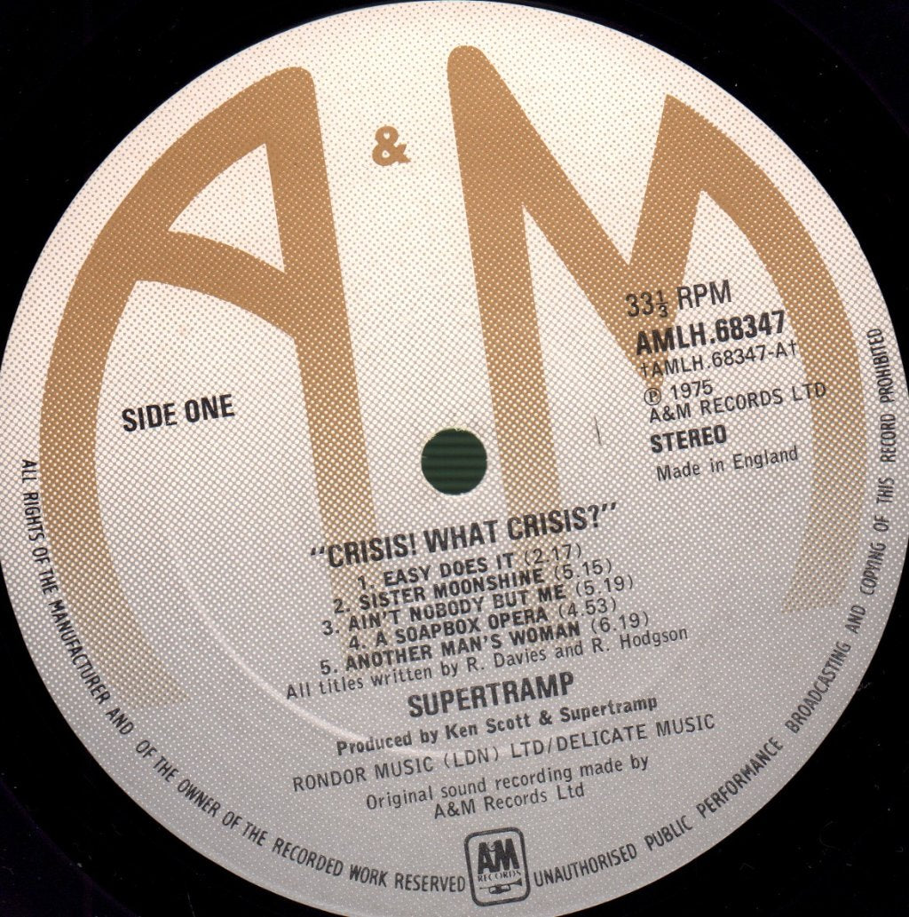 Supertramp - Crisis What Crisis - Lp