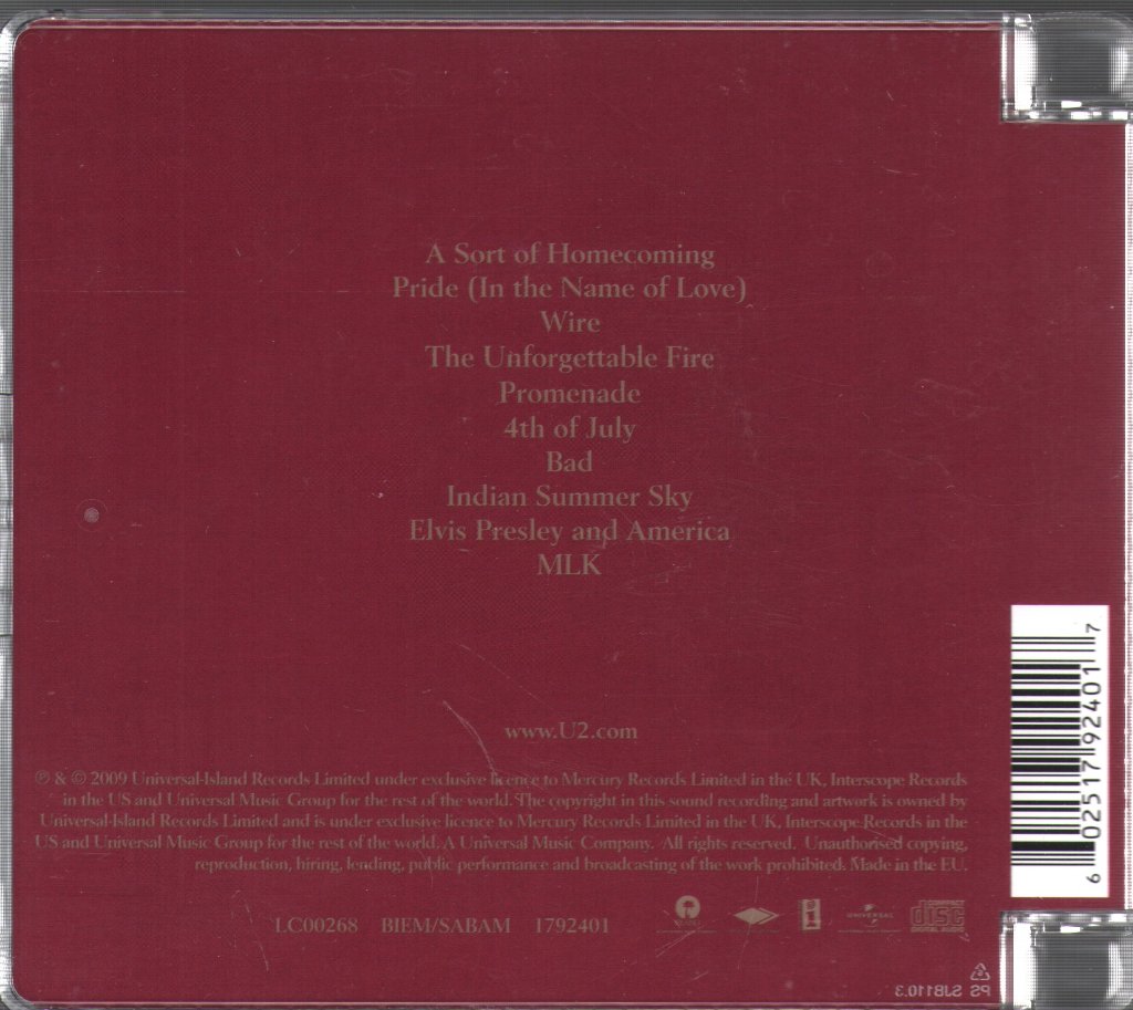 U2 - Unforgettable Fire - Cd