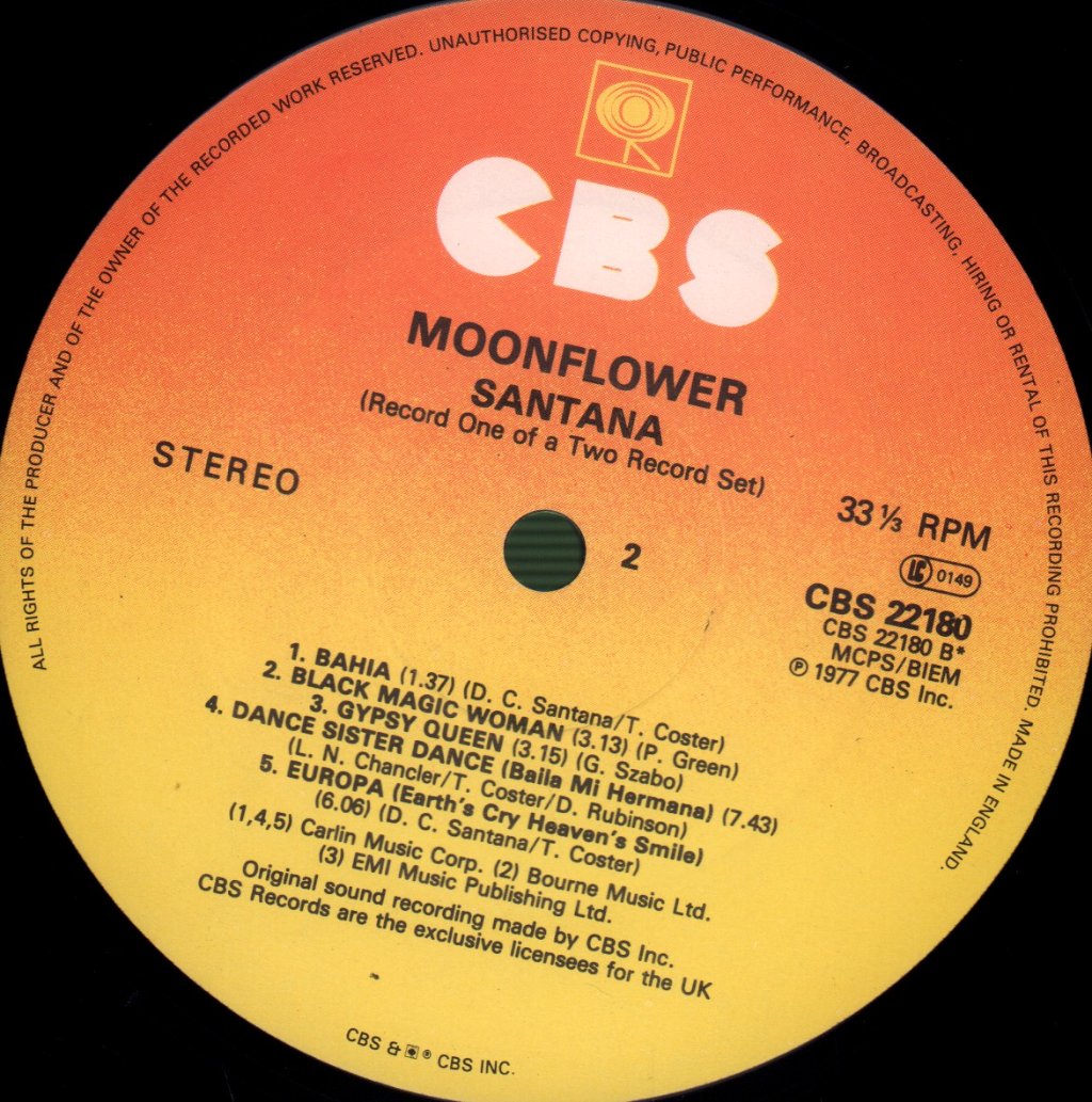 Santana - Moonflower - Double Lp