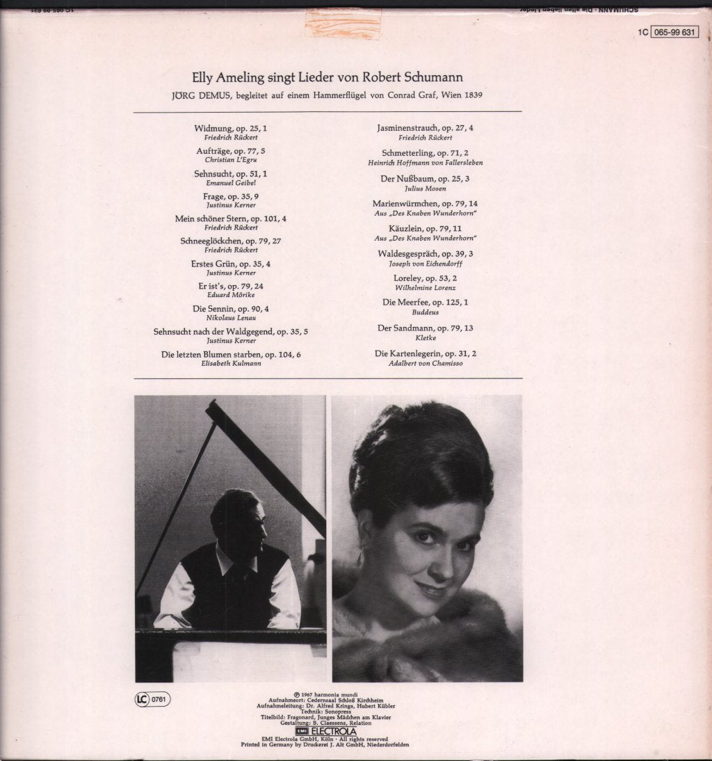 Elly Ameling / Jorg Demus - Robert Schumann - Die Alten Lieben Lieder - Lp