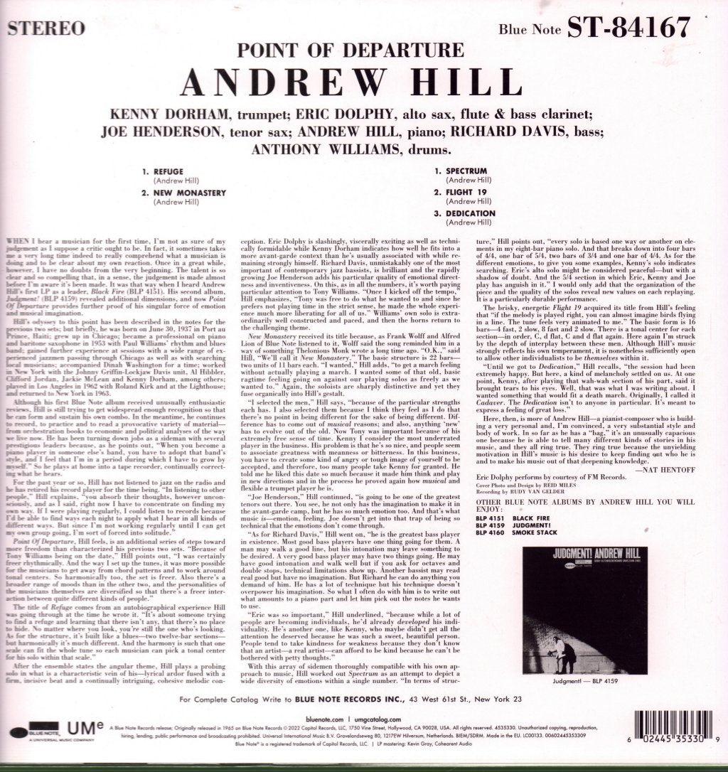 Andrew Hill - Point Of Departure - Lp