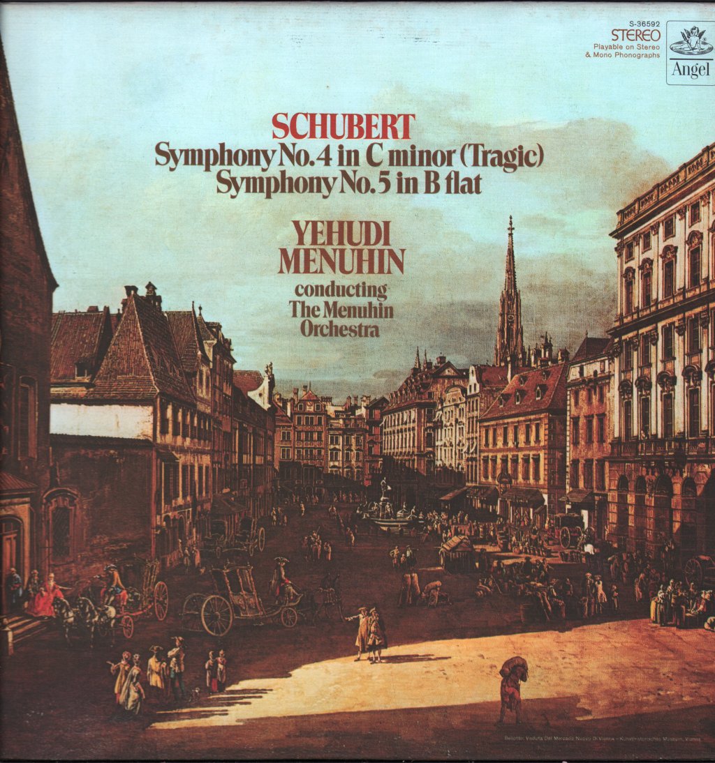 Yehudi Menuhin / Menuhin Orchestra - Schubert - Symphony No. 4 In C Minor (Tragic) / Symphony No. 5 In B Flat - Lp