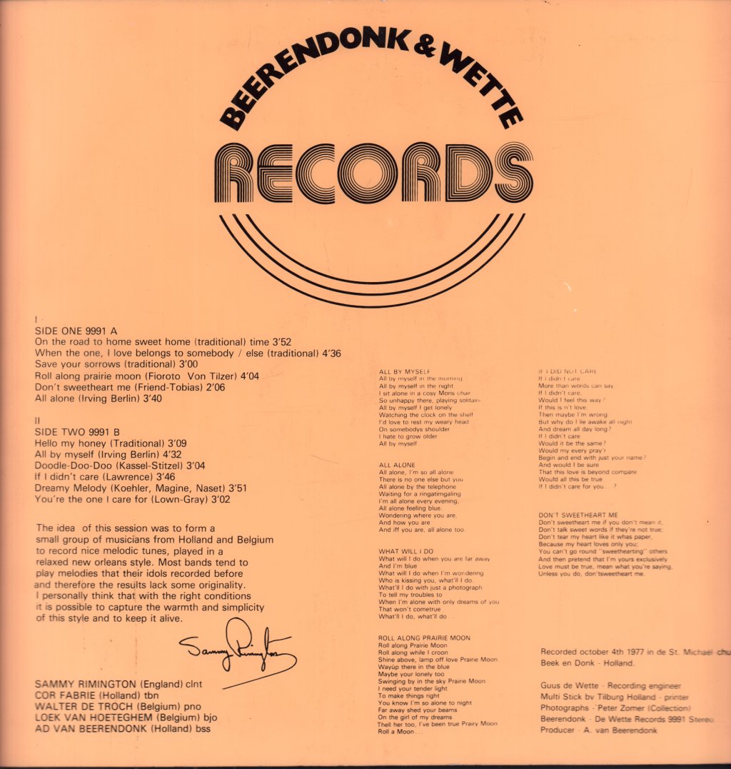 Sammy Rimmington - Sammy Rimmington - Lp