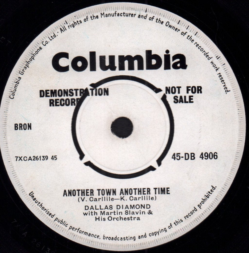 dallas diamond with martin slavin and his orchestra - Two Empty Arms - 7 Inch