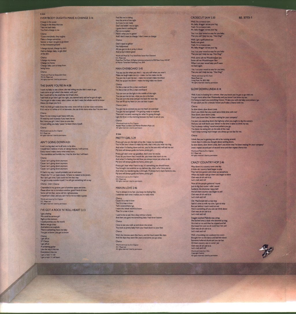 Eric Clapton - Money And Cigarettes - Lp