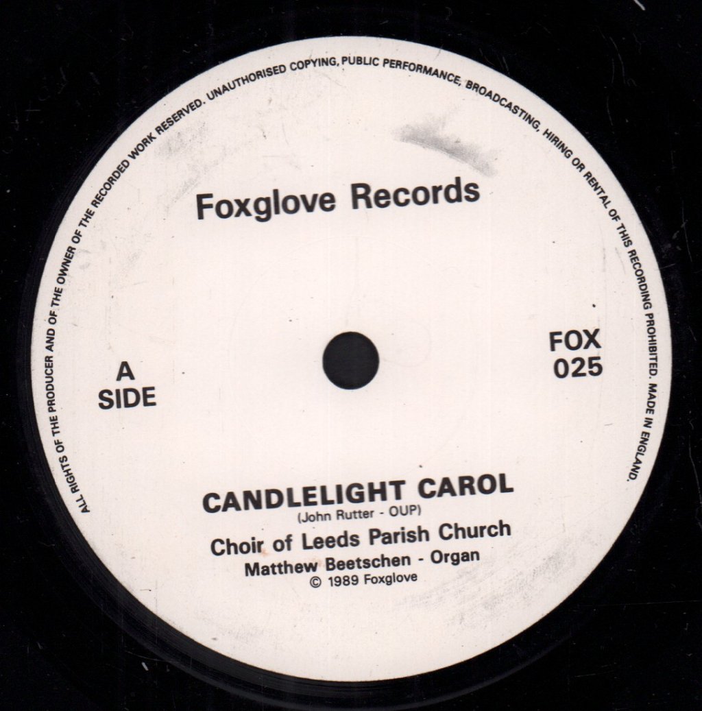 choir of leeds parish church - candlelight carol - 7 Inch
