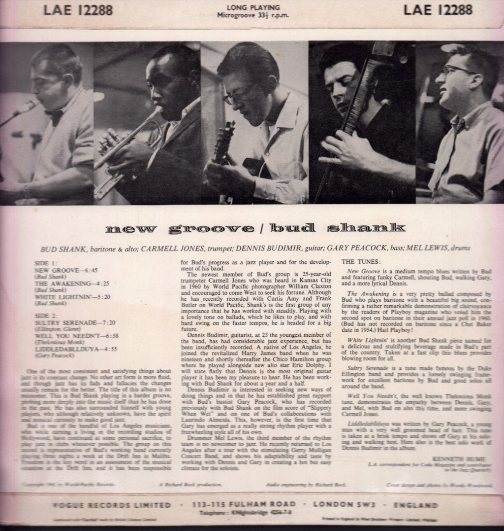 Bud Shank - New Groove - Lp