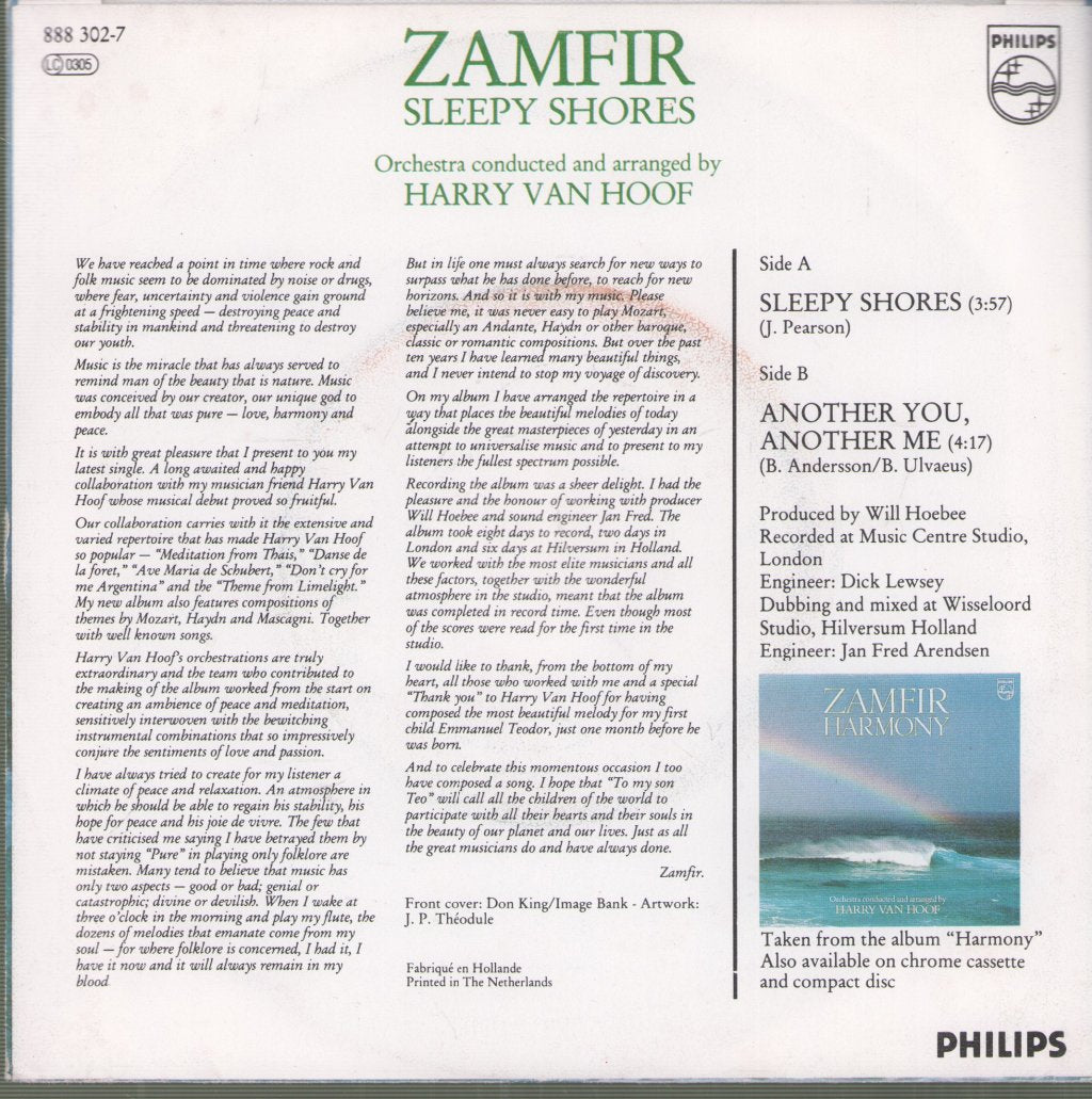 Gheorghe Zamfir - Sleepy Shores / Another You, Another Me - 7 Inch