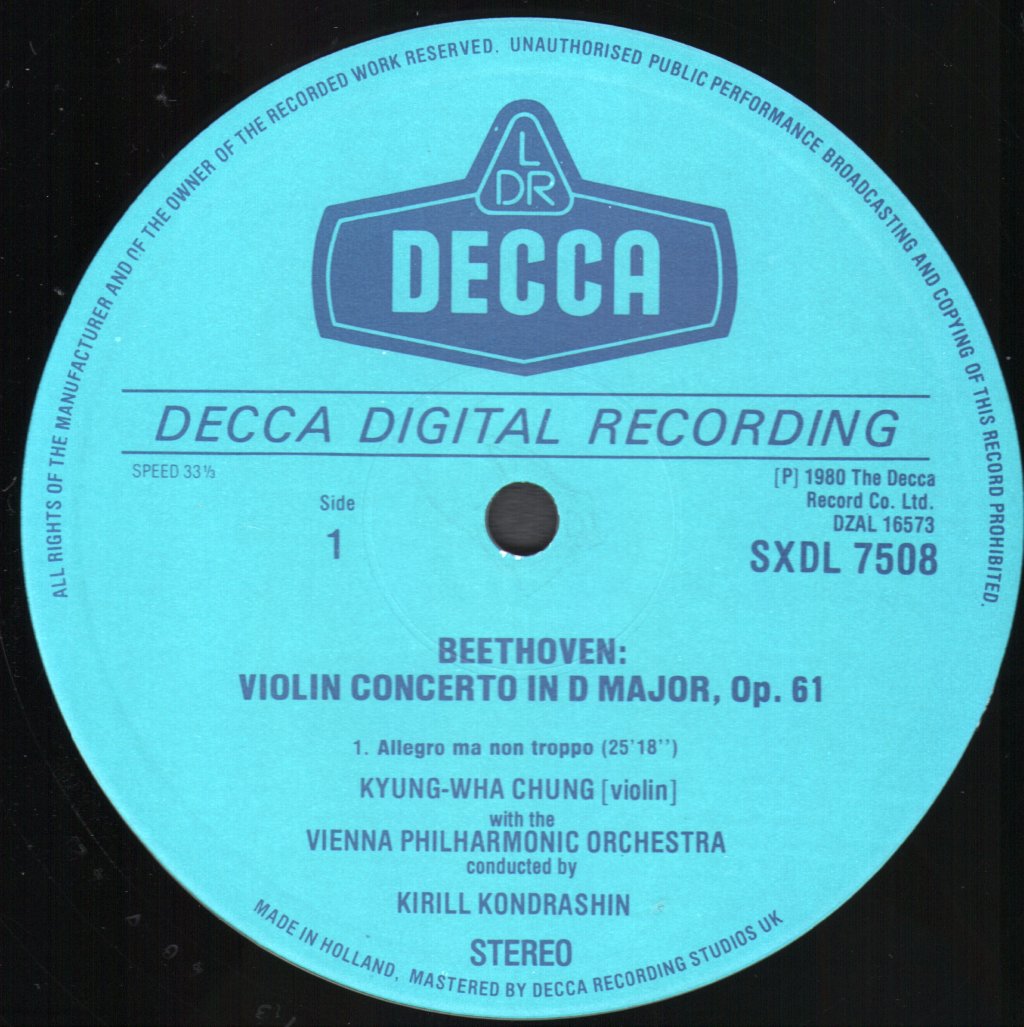 Kyung Wha Chung - Beethoven Violin Concerto - Lp