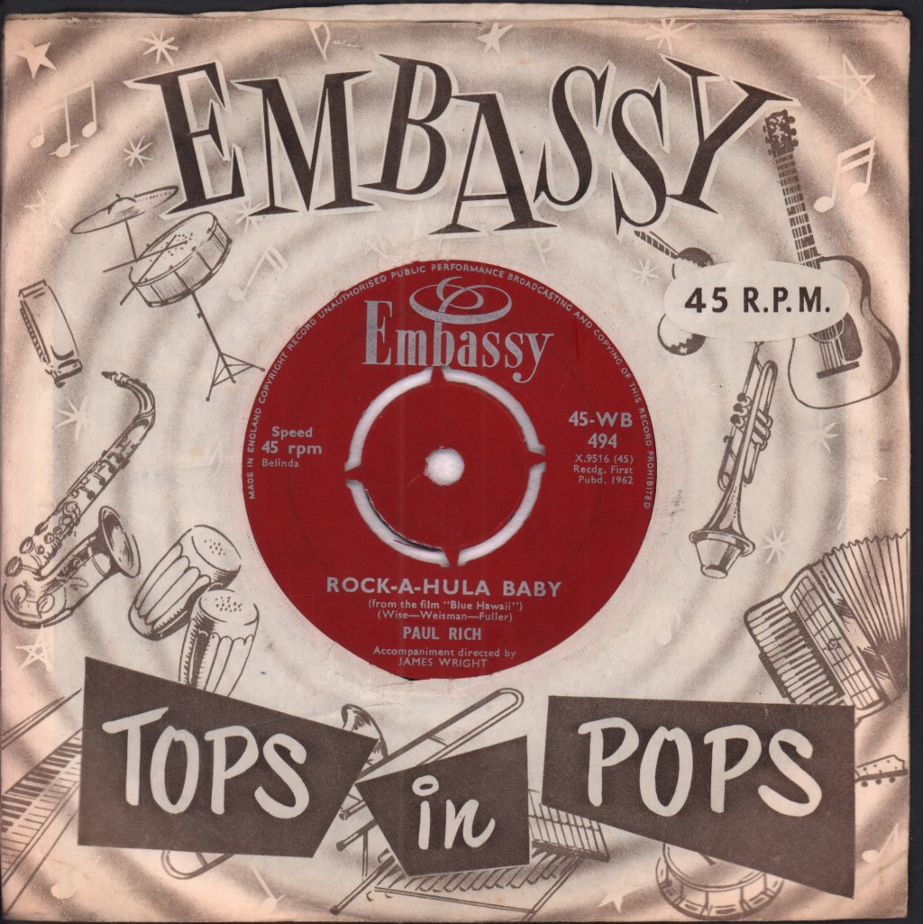 Paul Rich - Rock-A-Hula Baby - 7 Inch