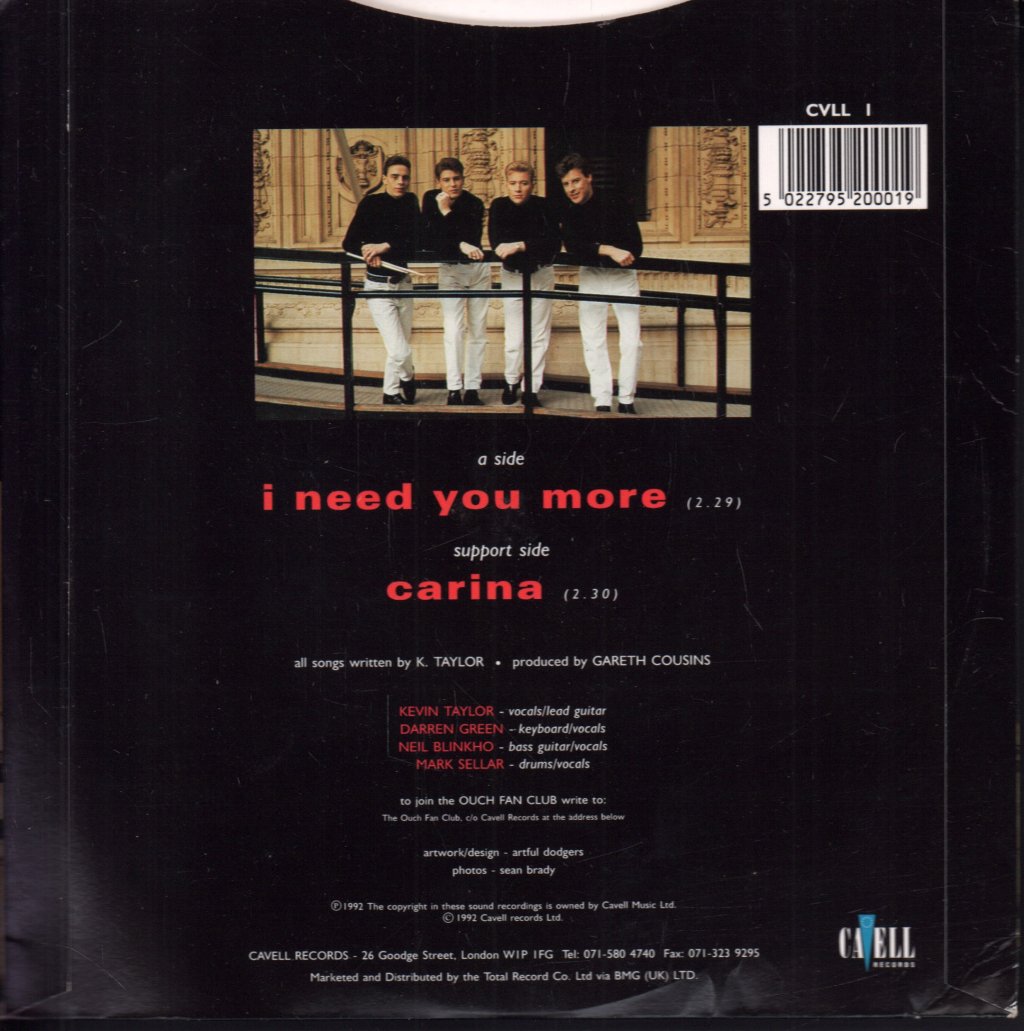 Ouch - I Need You More - 7 Inch