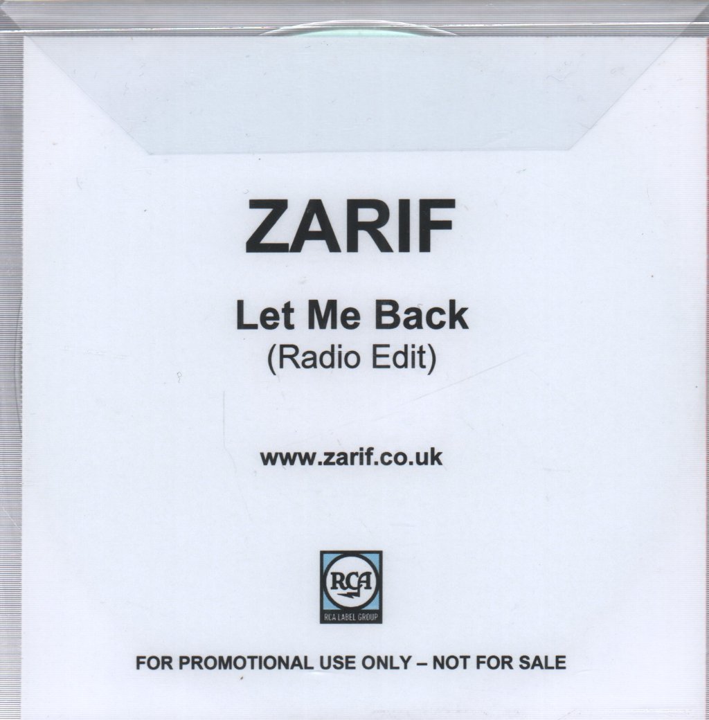 Zarif - Let Me Back - Cd