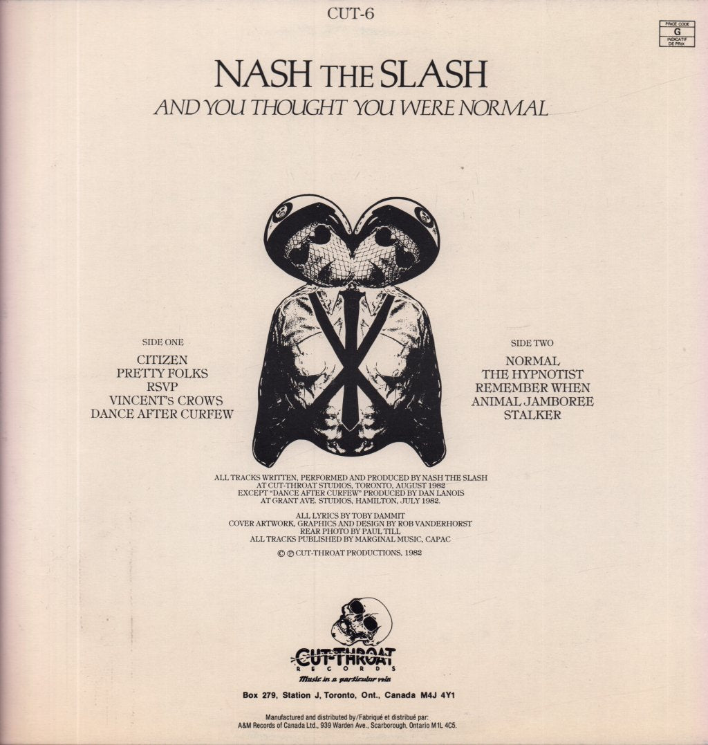 Nash The Slash - And You Thought You Were Normal - Lp