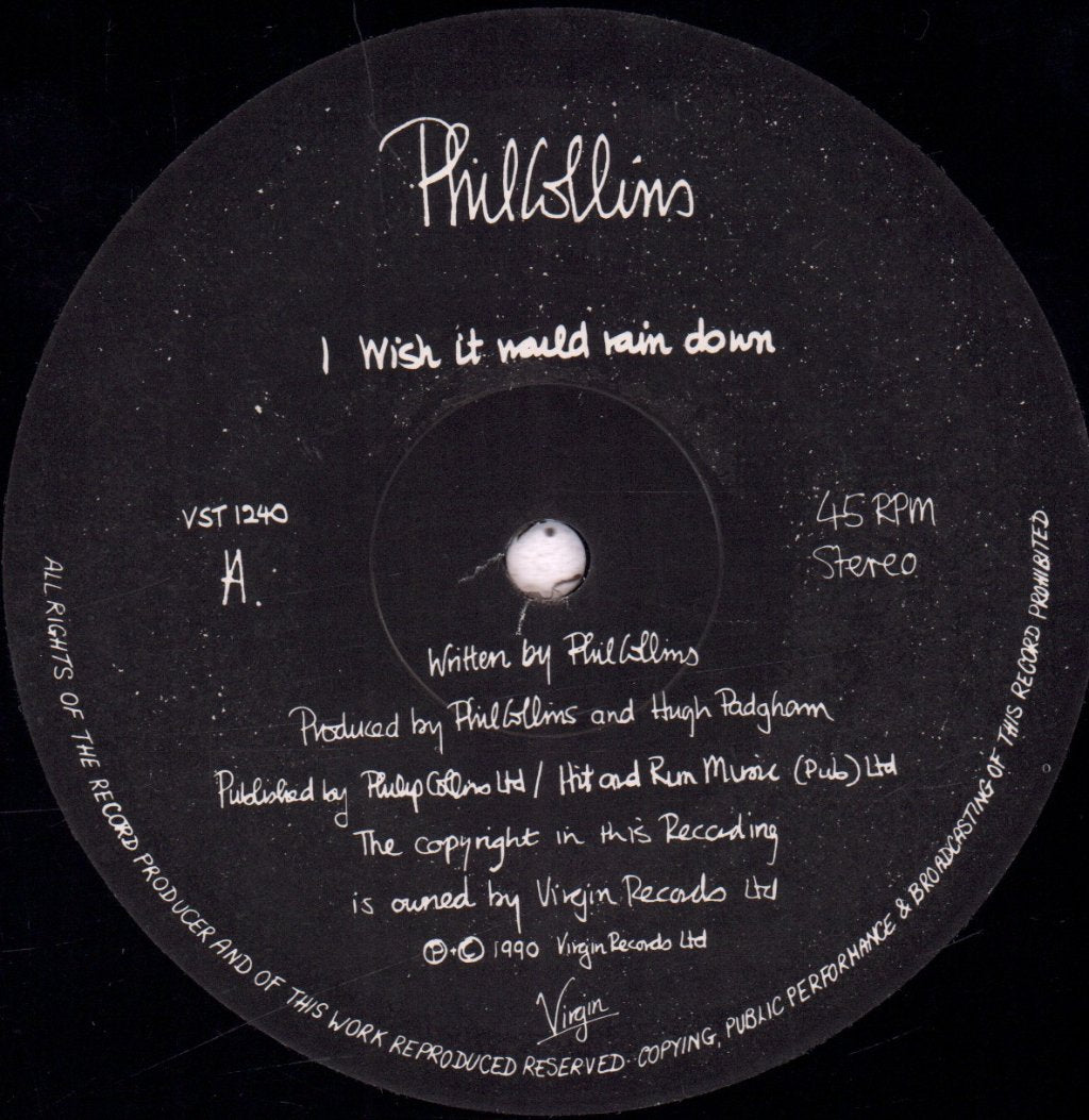 Phil Collins - I Wish It Would Rain Down - 12 Inch