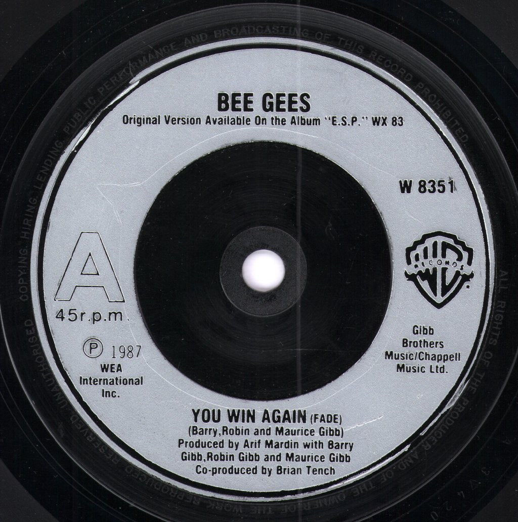 Bee Gees - You Win Again - 7 Inch