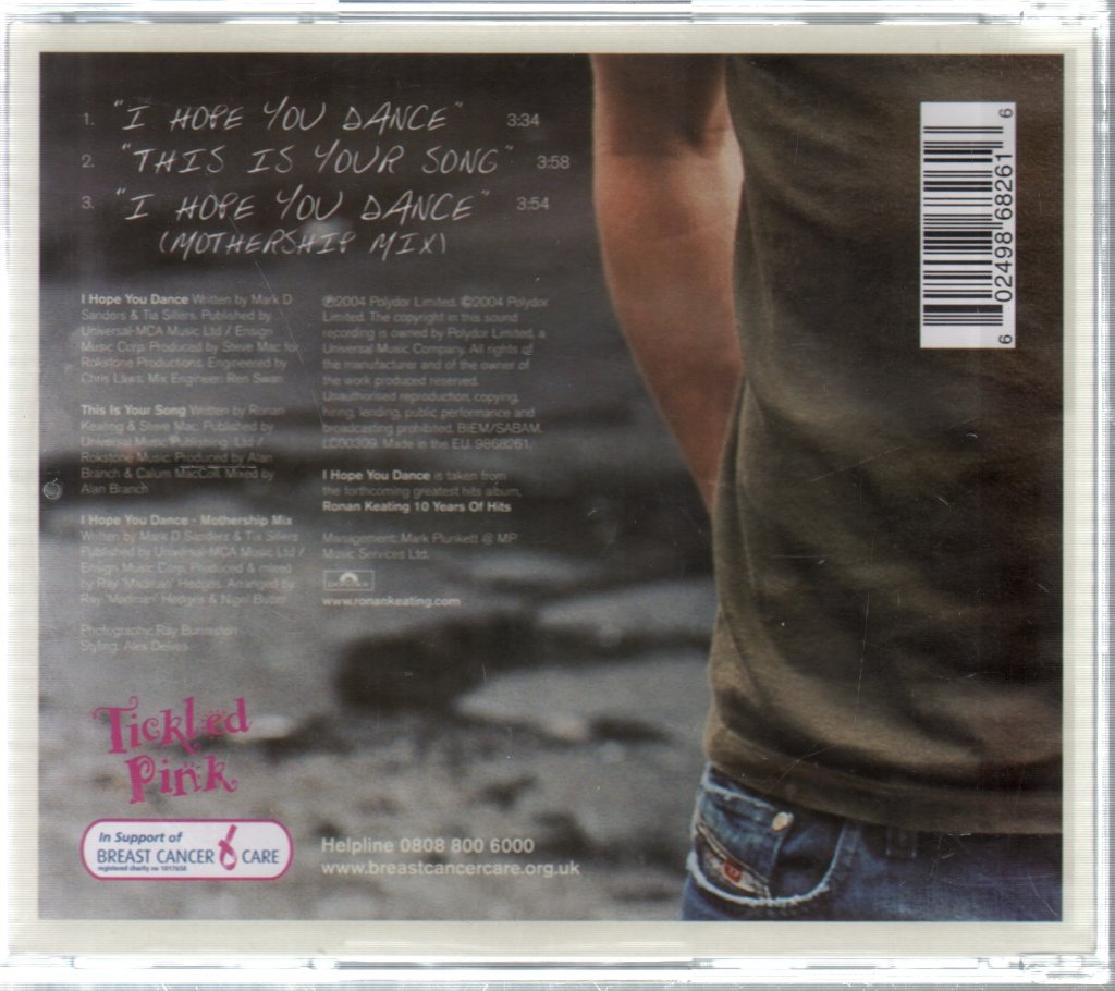 Ronan Keating - I Hope You Dance - Cd