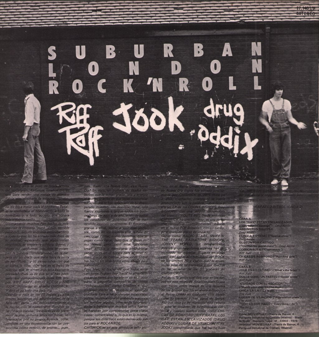 Riff Raff / The Jook / Drug Addix - Rock 'N' Roll Suburbano De Londres - Lp
