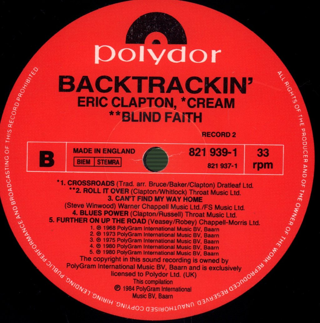 Eric Clapton - Backtrackin' (22 Tracks Spanning The Career Of A Rock Legend) - Double Lp