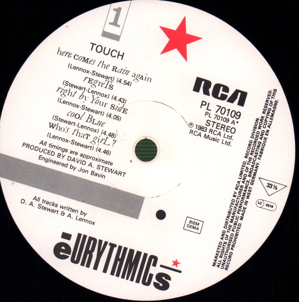 Eurythmics - Touch - Lp