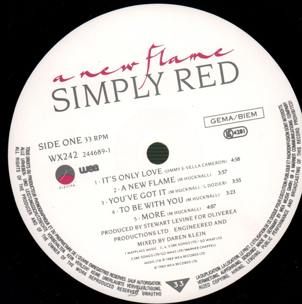 Simply Red - A New Flame - Lp