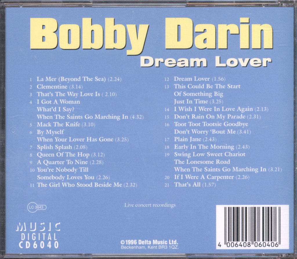 Bobby Darin - Dream Lover - Cd