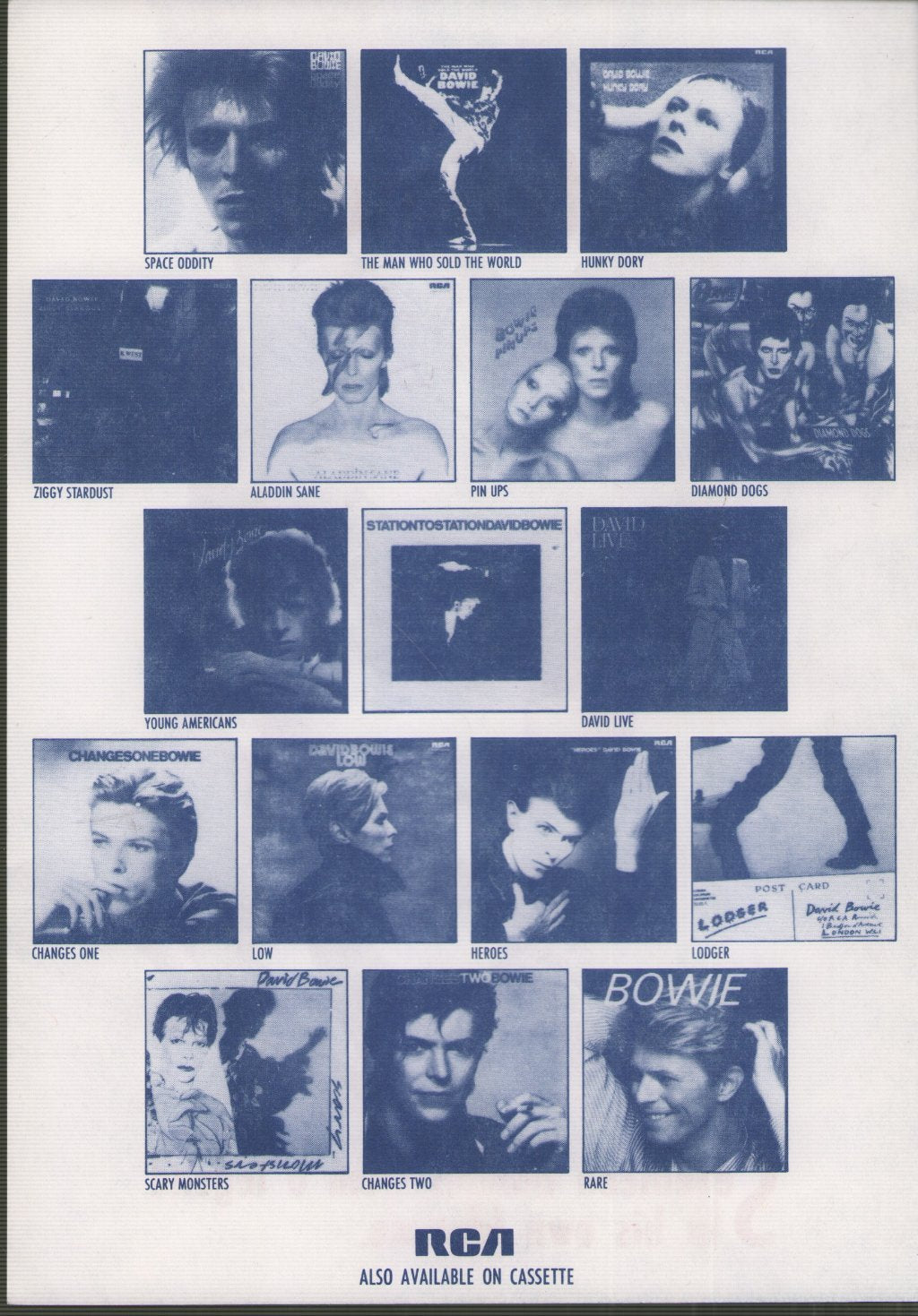 David Bowie - Lifetimes - Flyer
