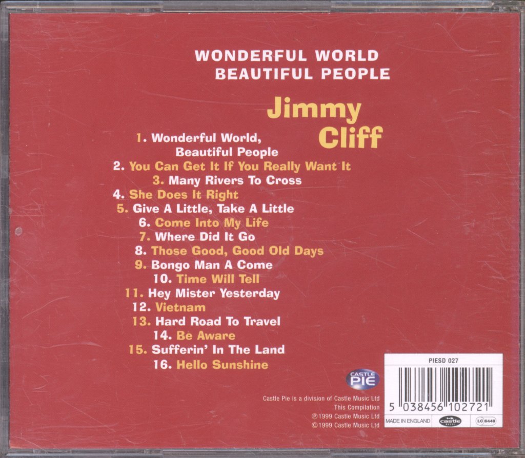 Jimmy Cliff - Wonderful World Beautiful People - Cd