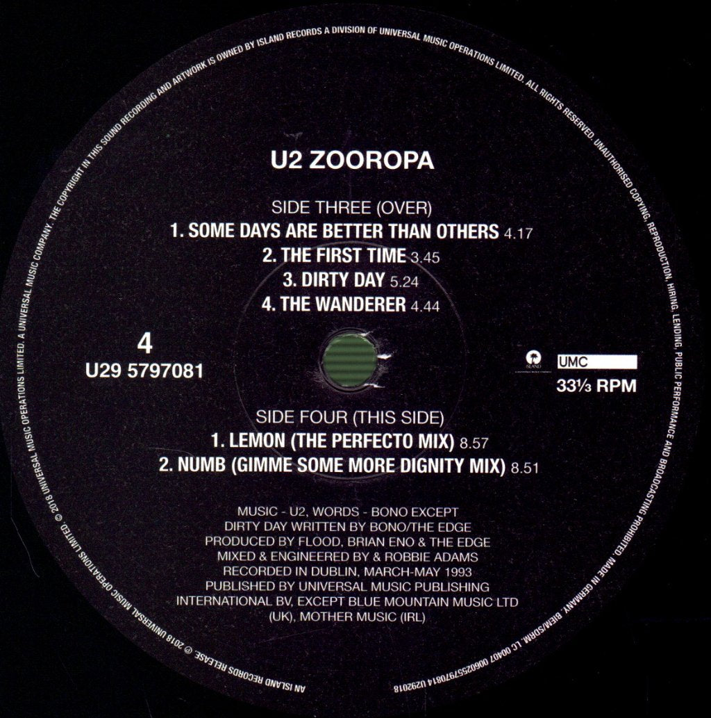 U2 - Zooropa - Double Lp