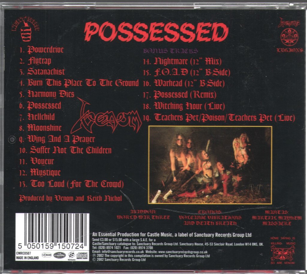 Venom - Possessed - Cd