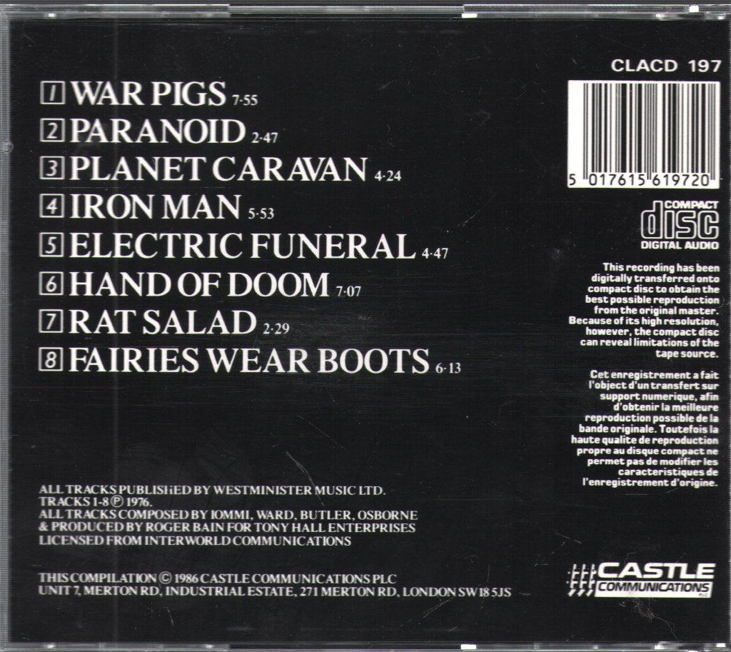 Black Sabbath - Paranoid - Cd