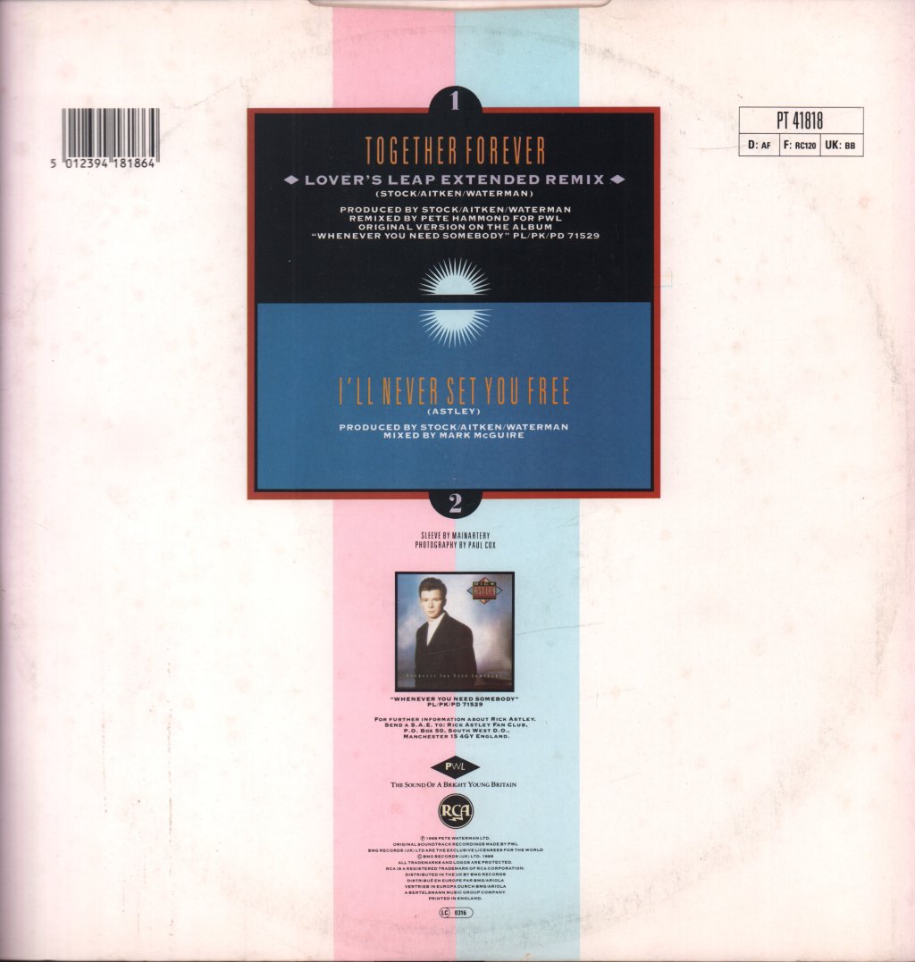 Rick Astley - Together Forever - 12 Inch