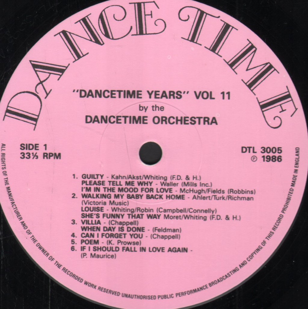Dancetime Orchestra - Dancetime Years- Volume 2 - Lp