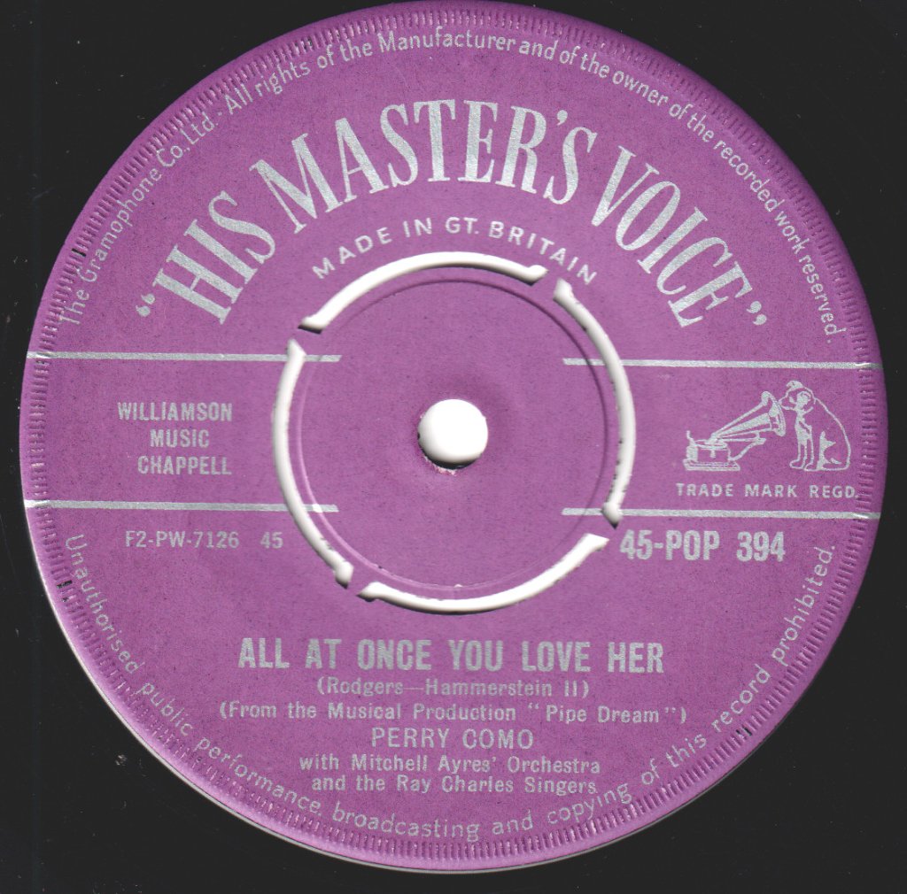 Perry Como - As Time Goes By - 7 Inch