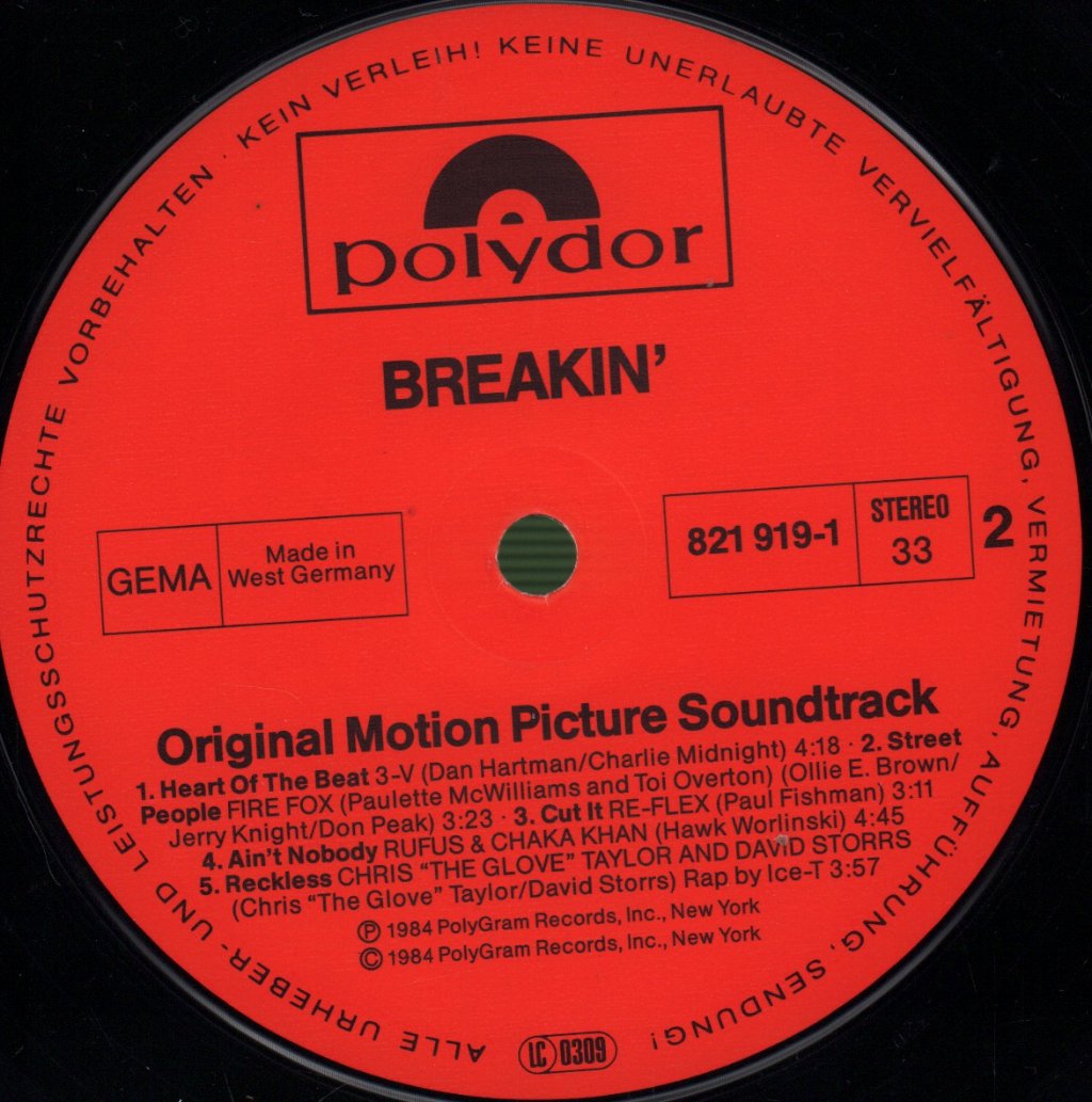 Various Artists - Breakin' (Original Motion Picture Soundtrack) - Lp