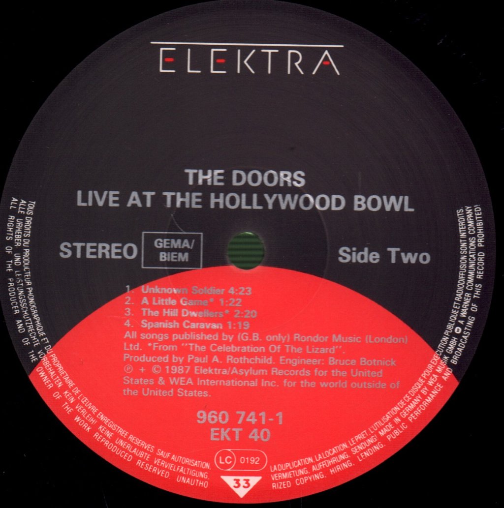 Doors - Live At The Hollywood Bowl - Lp