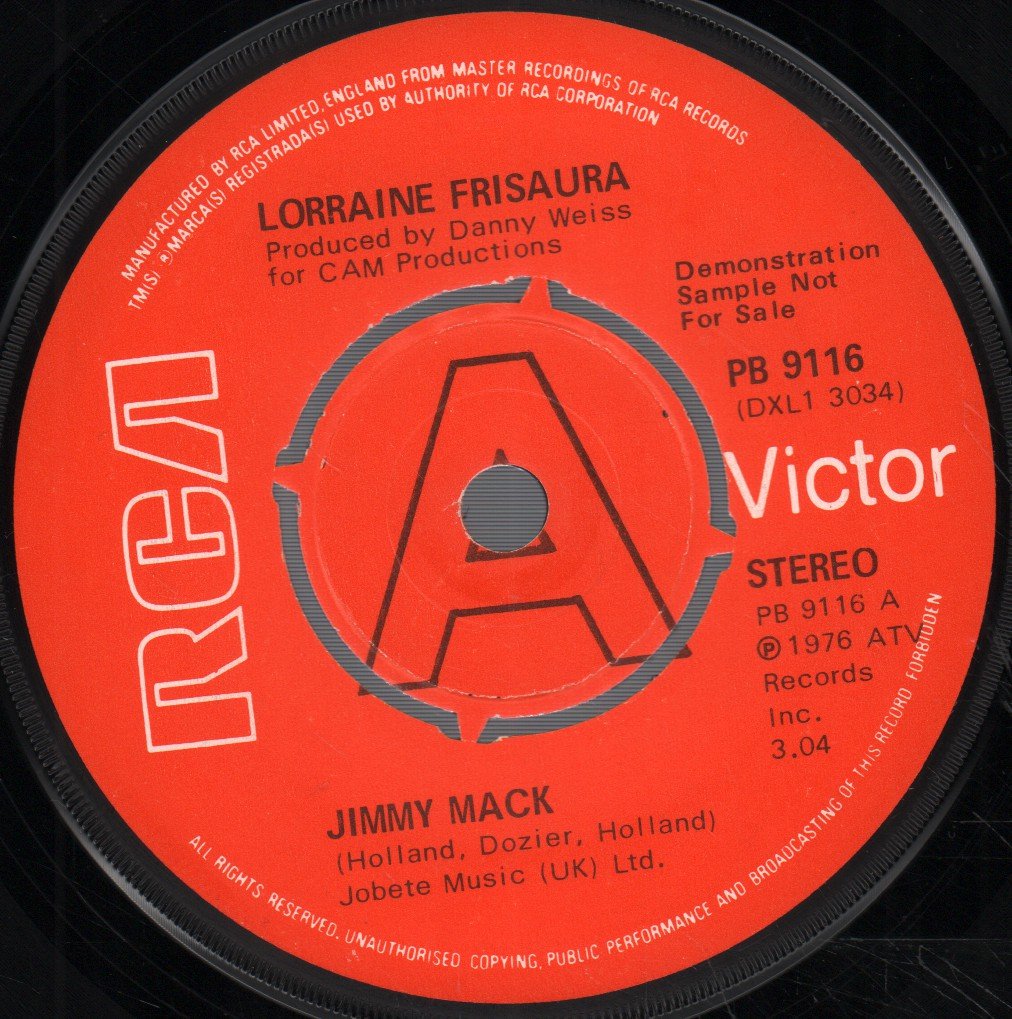 Lorraine Frisaura - Jimmy Mack - 7 Inch