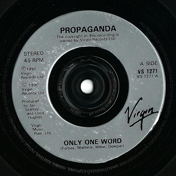 Propaganda - Only One Word - 7 Inch