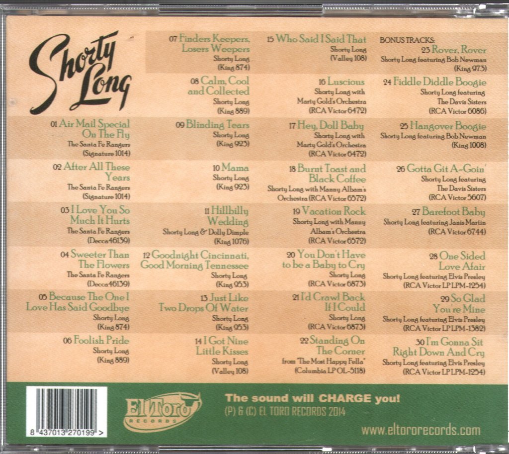 Shorty Long - Hey, Doll Baby! - The Shorty Long Story (1947-1956) - Cd